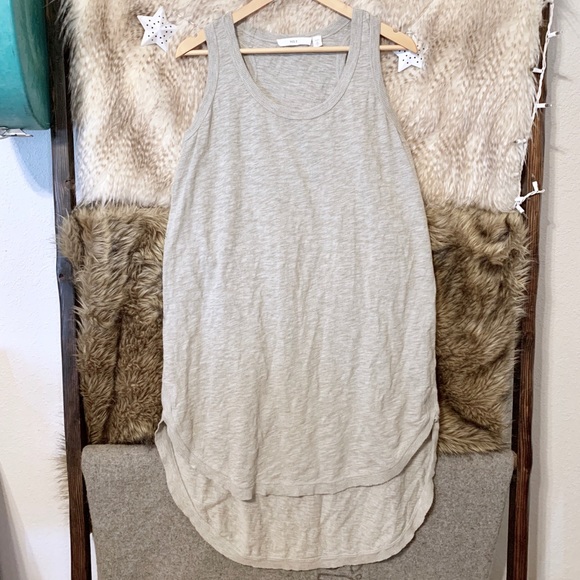 Wilt Slub Shirttail Heather Grey Tank Dress - Picture 4 of 6